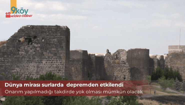 Dünya mirası Diyarbakır surları da depremden etkilendi