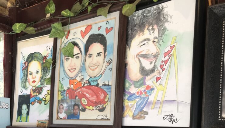 Termal’de doğa içinde karikatür sanatı